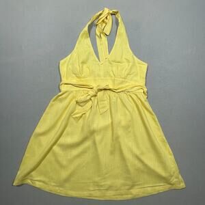 Modcloth Yellow Halter Mini Dress
